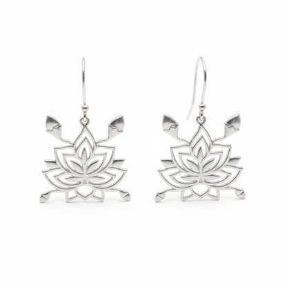 Orecchini in argento 925 con fiore di loto - CHAMBAL