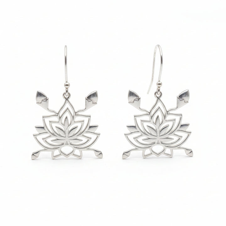 Orecchini in argento 925 con fiore di loto - CHAMBAL