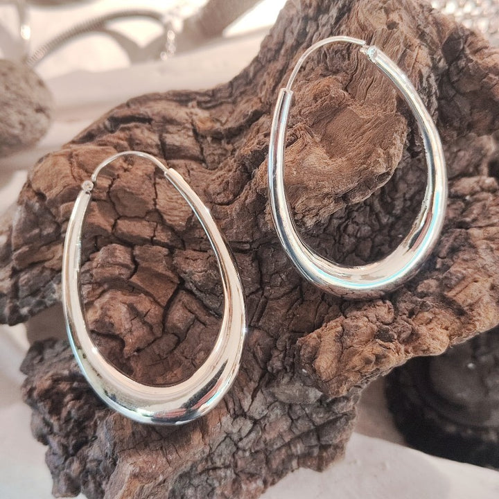 ORECCHINI a cerchio ovale in argento 925 - DANBURA