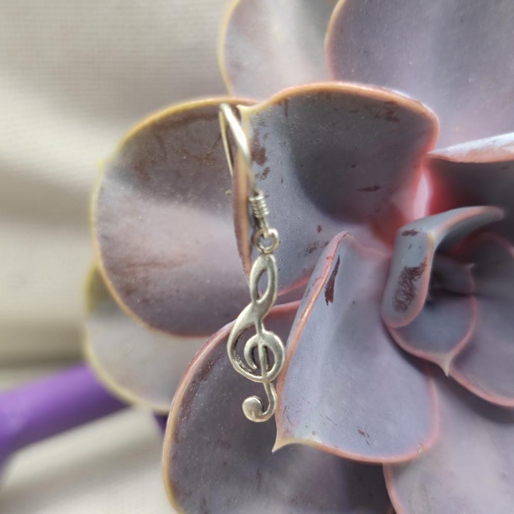 Orecchini chiave di violino in argento 925 - MARG