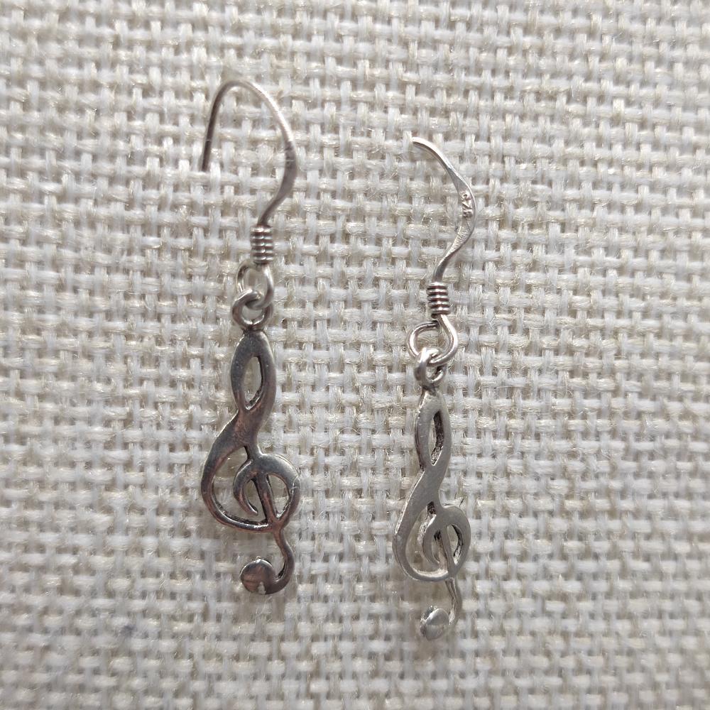 Orecchini chiave di violino in argento 925 - MARG