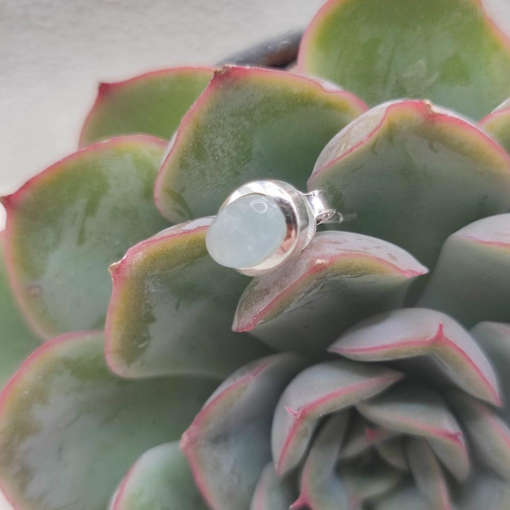 Orecchini in argento ovali con acquamarina - VARSHA