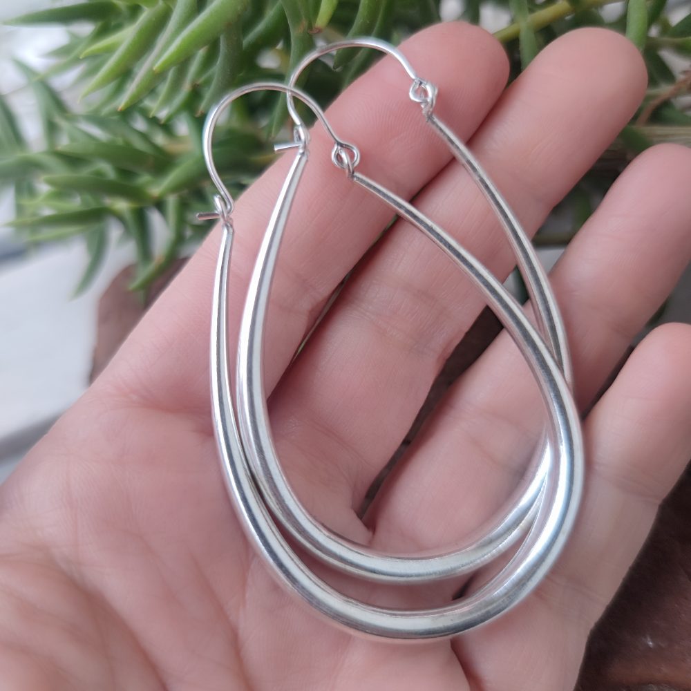 ORECCHINI a cerchio ottone lucido - LISA