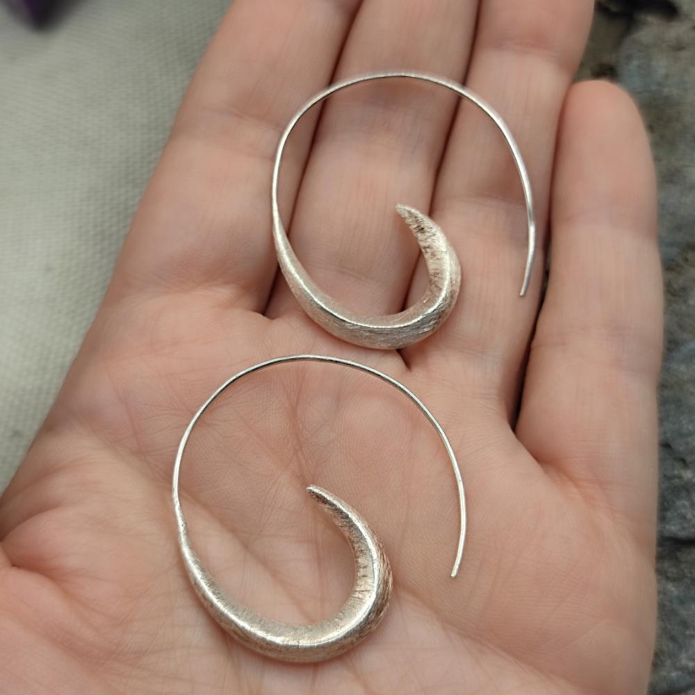 Orecchini a spirale in argento 925 - MALHAL