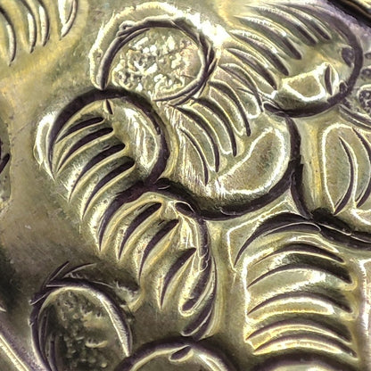 ORECCHINI tibetani in ottone con turchese - VENKATAGIRI