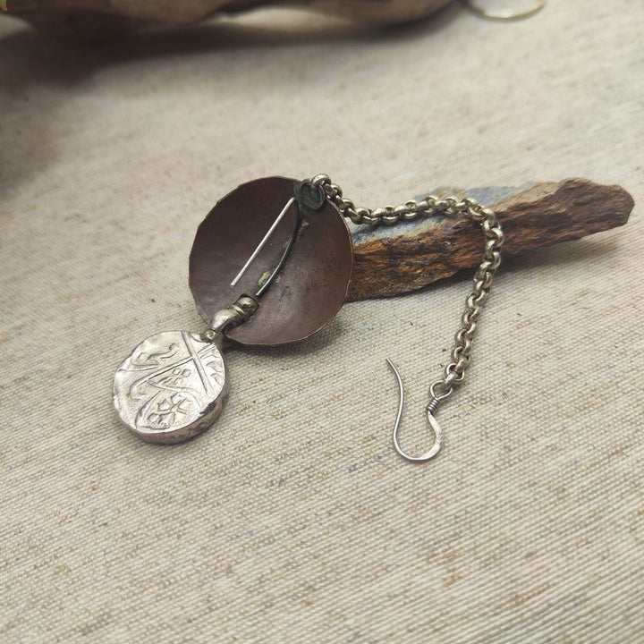 Orecchini artigianali in argento 925 e rame - AARHOI