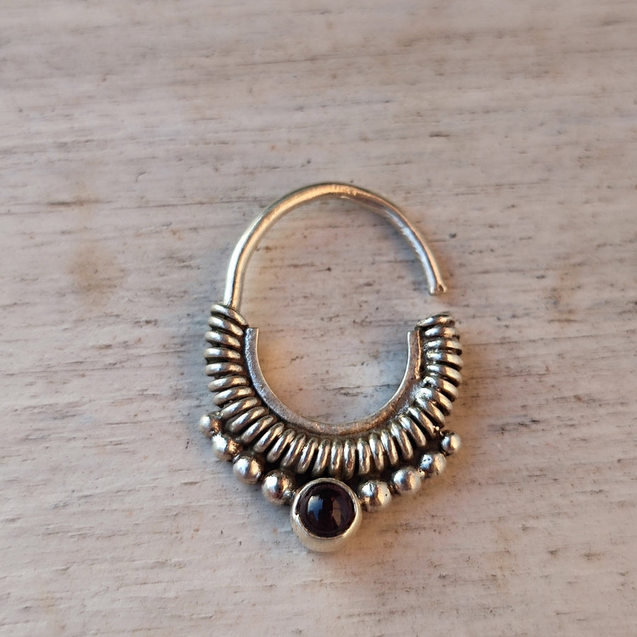 ORECCHINI septum in argento 925 con pietra - NELLIE