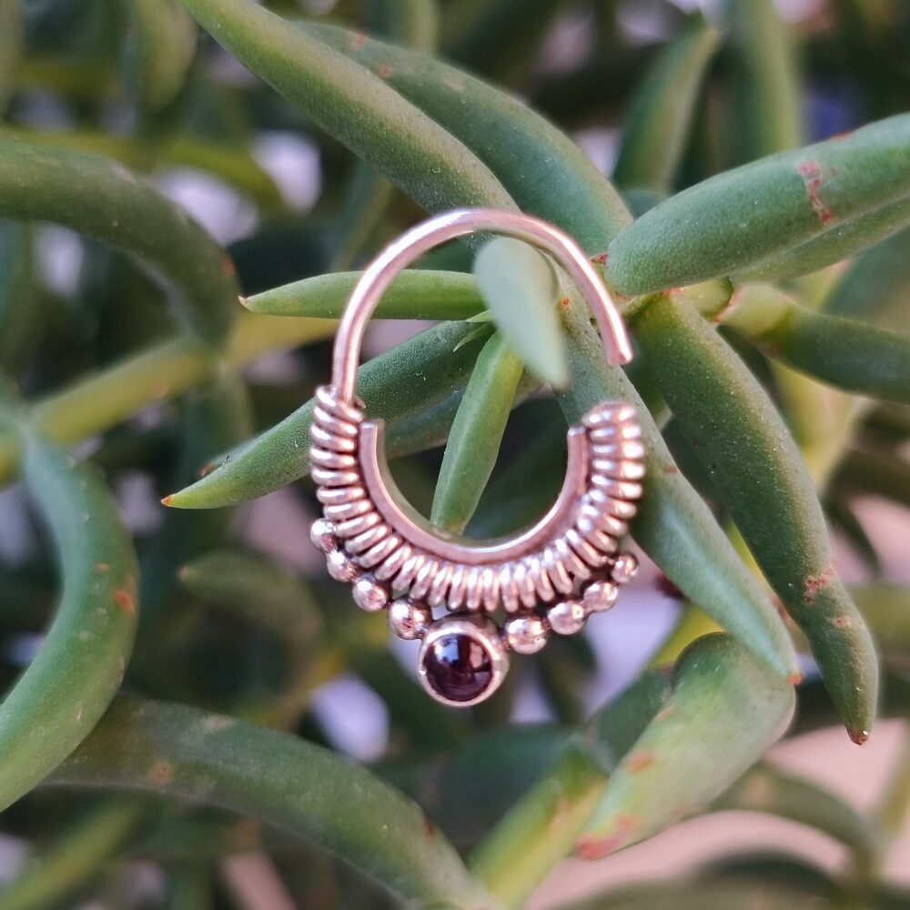 ORECCHINI septum in argento 925 con pietra - NELLIE