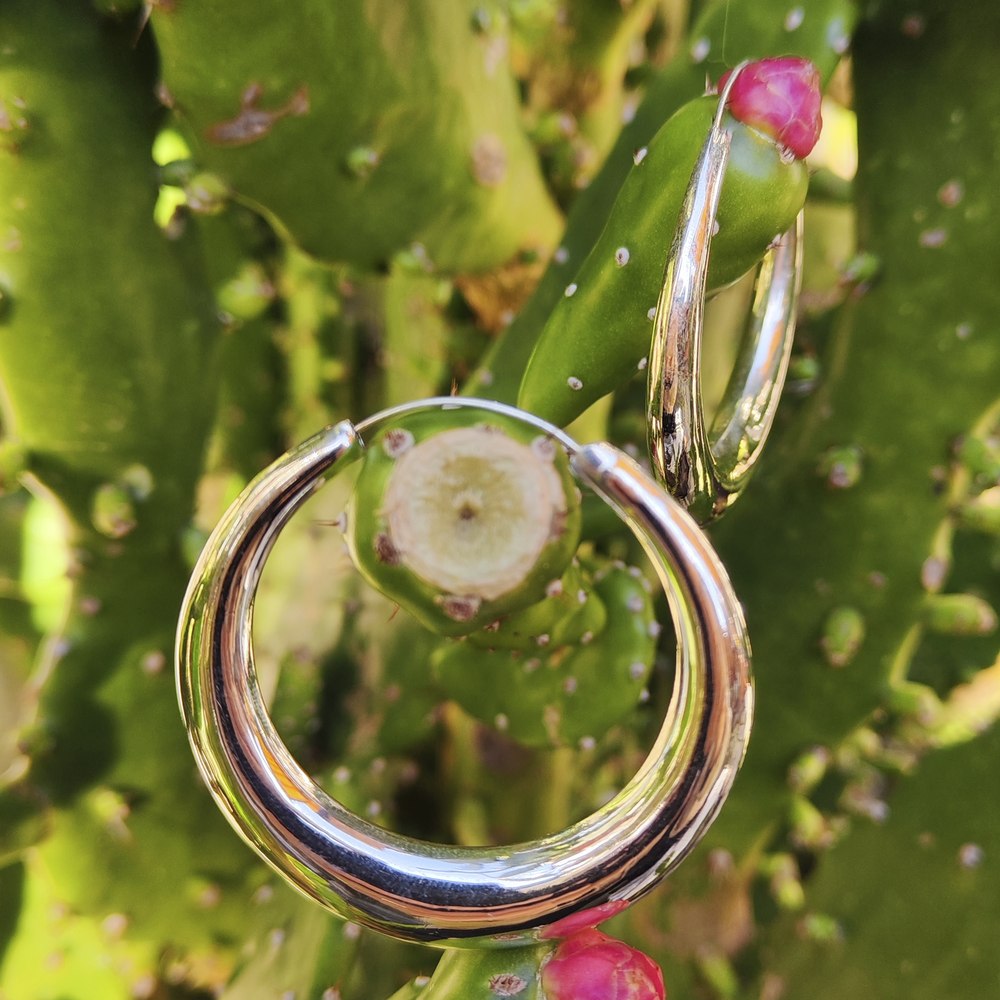 ORECCHINI a cerchio in argento 925 - TARU – immagine 5