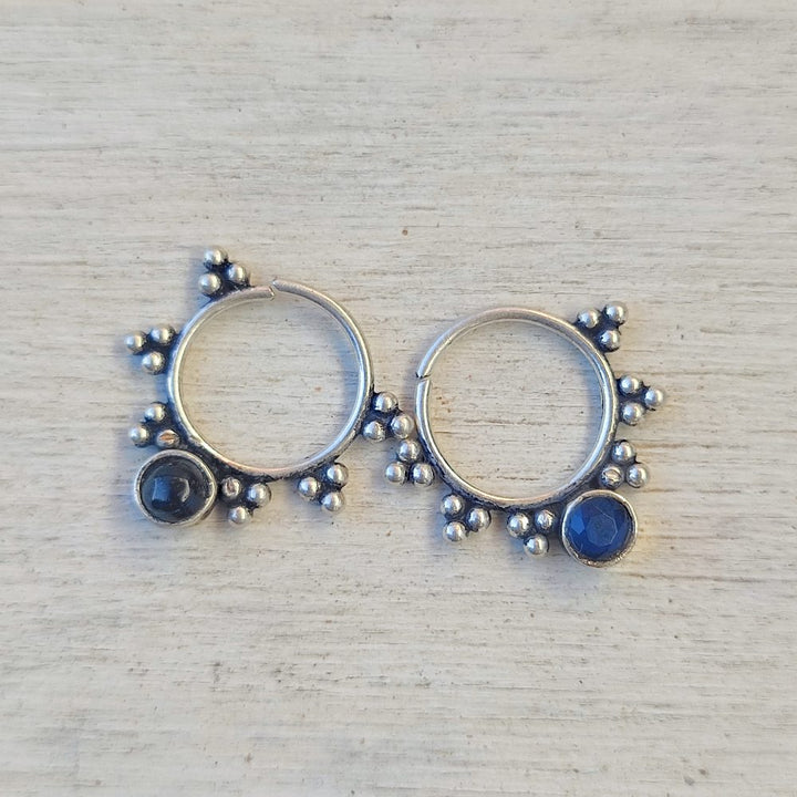 ORECCHINI septum in argento 925 con pietra - KUTRAMAL