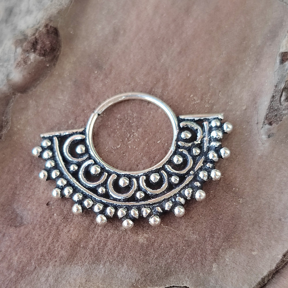 ORECCHINI  SEPTUM in argento 925 brunito - UDAIPUR