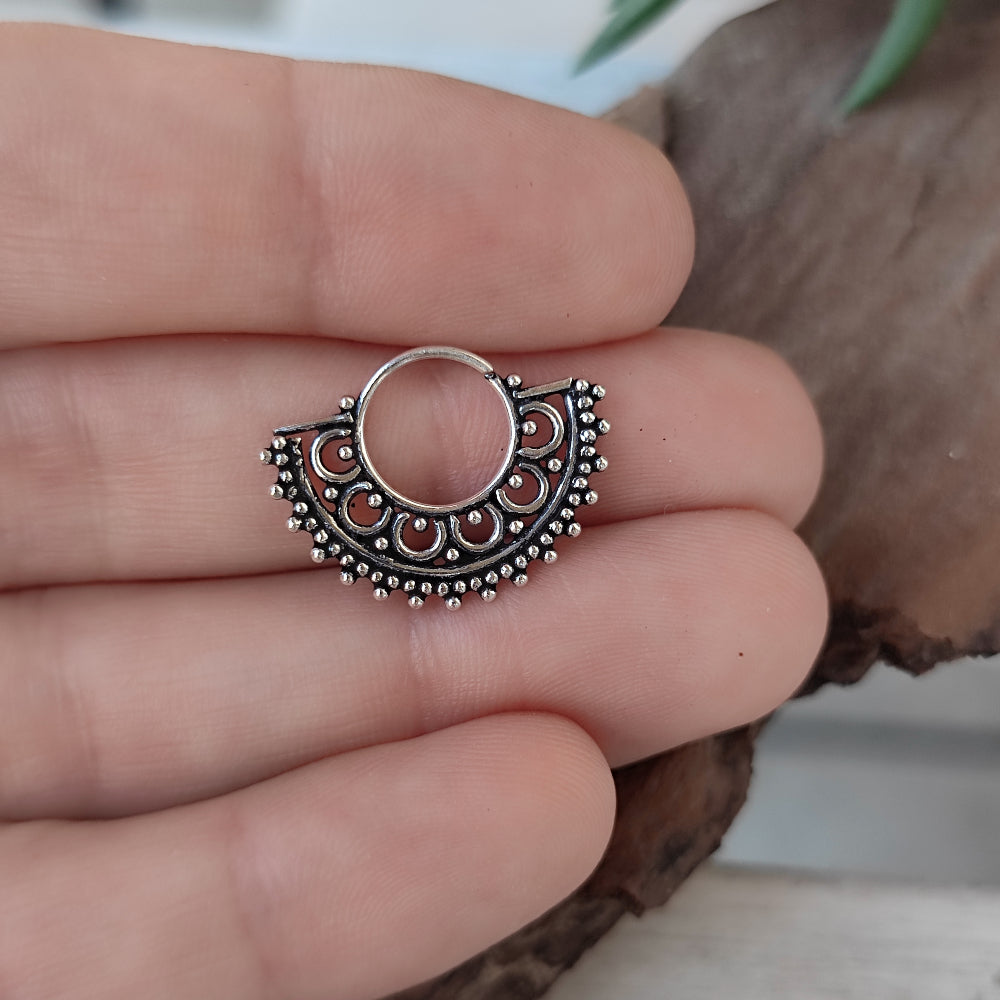 ORECCHINI  SEPTUM in argento 925 brunito - UDAIPUR