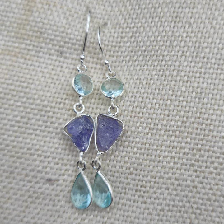 Orecchini argento 925 con ametista e topazio - NILA