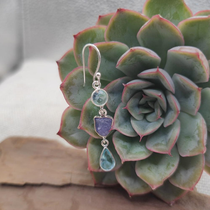 Orecchini argento 925 con ametista e topazio - NILA