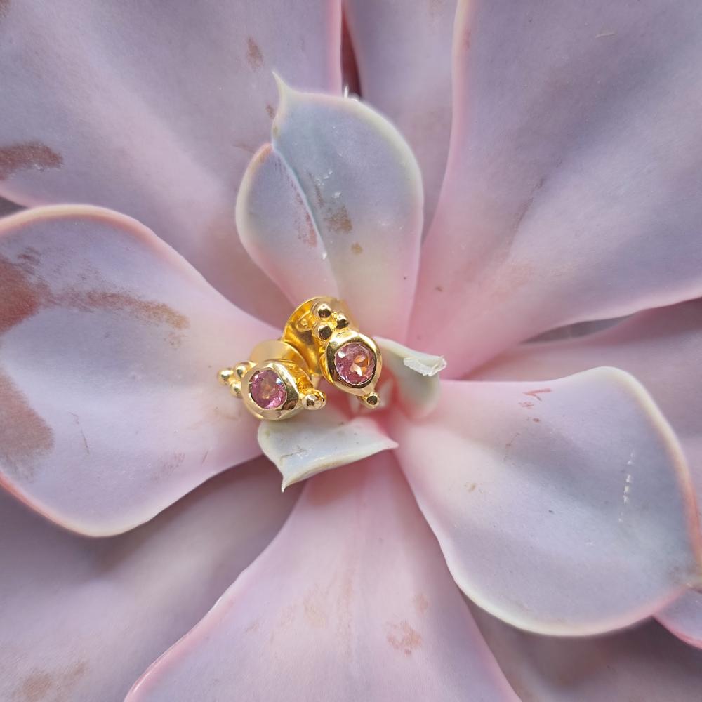 ORECCHINI in argento dorato con pietra - NAOOR