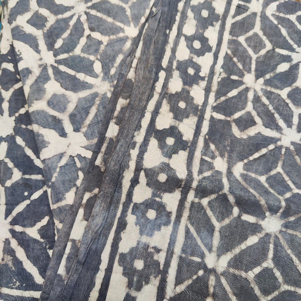 Pareo - Sarong etnico in 100% cotone artigianale - BATIK - grigio