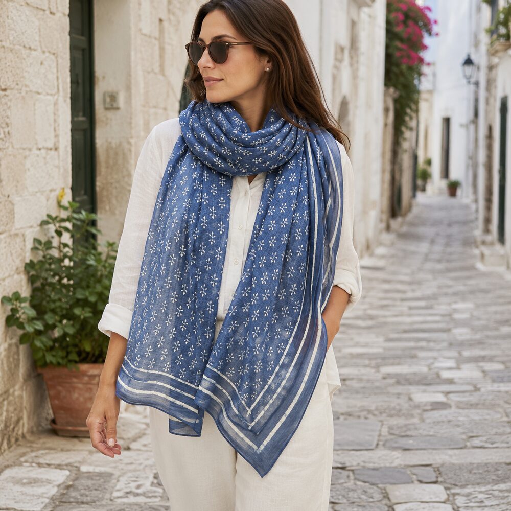 Pareo - Sarong BATIK etnico in 100% cotone artigianale - ENFOLA