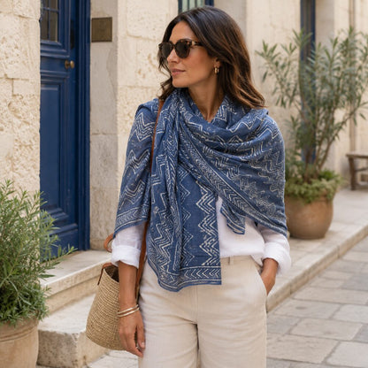 Pareo - Sarong BATIK etnico in 100% cotone artigianale - LACONA – sciarpa