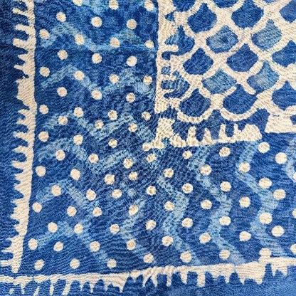 Pareo - Sarong etnico in 100% cotone artigianale - HALAK – blu