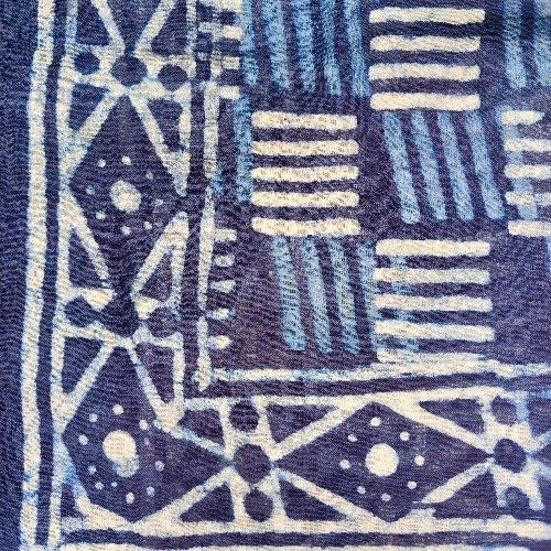 Pareo - Sarong etnico in 100% cotone artigianale - BURDAN – blu