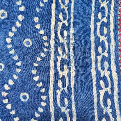Pareo - Sarong etnico in 100% cotone artigianale - RAMAH – blu e bianco