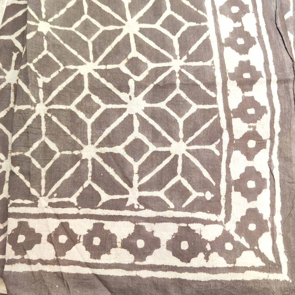 Pareo - Sarong etnico in 100% cotone artigianale - BATIK Tortora