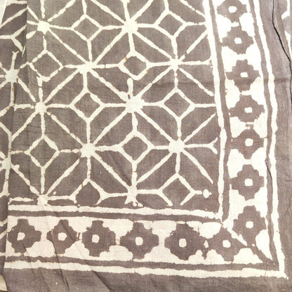 Pareo - Sarong etnico in 100% cotone artigianale - BATIK Tortora