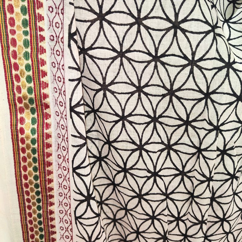 Pareo - Sciarpa artigianale in cotone -Telo da mare - FL