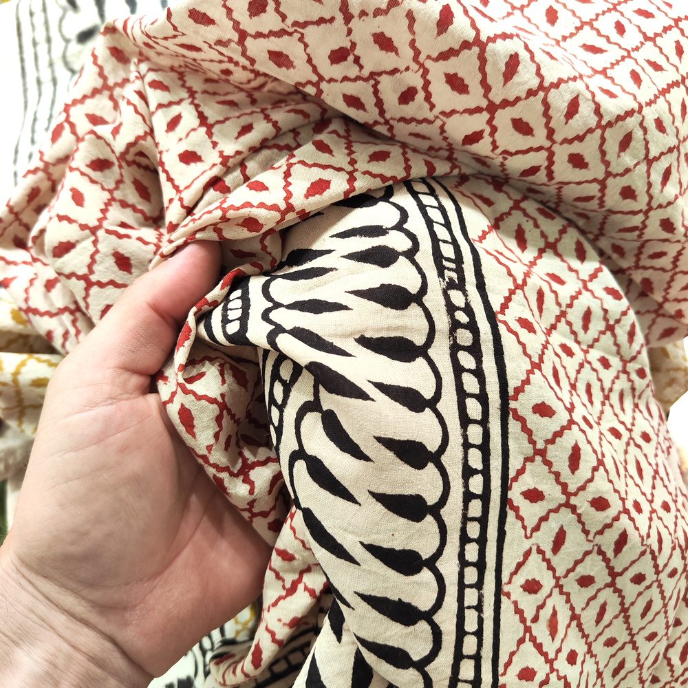 Pareo - Sarong in 100% cotone artigianale - MIRNA – rosso