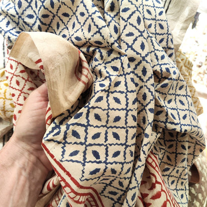 Pareo - Sarong in 100% cotone artigianale - MIRNA – blu