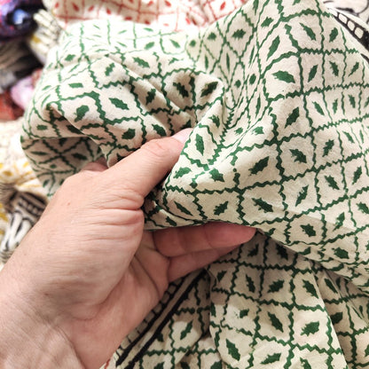 Pareo - Sarong in 100% cotone artigianale - MIRNA – verde