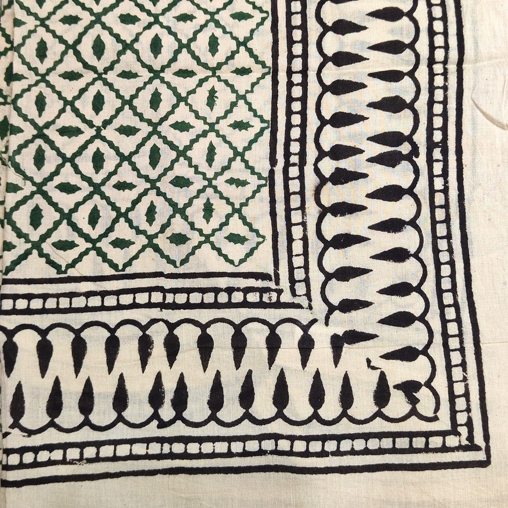 Pareo - Sarong in 100% cotone artigianale - MIRNA – dettaglio bordo nero