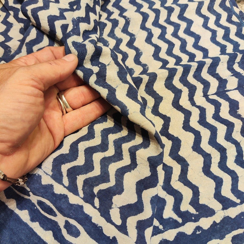 Pareo - Sarong etnico in 100% cotone artigianale - PATNA - blu