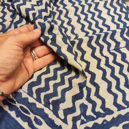 Pareo - Sarong etnico in 100% cotone artigianale - PATNA - blu