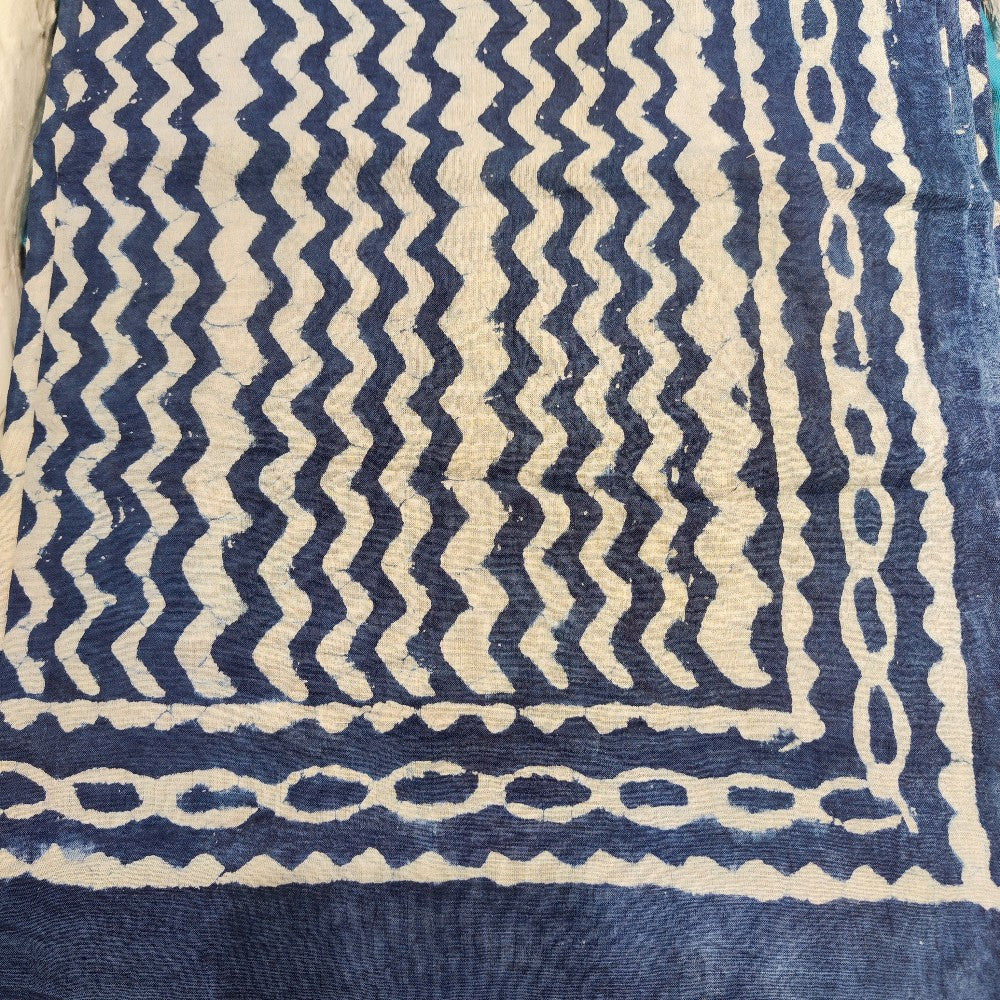 Pareo - Sarong etnico in 100% cotone artigianale - PATNA - blu