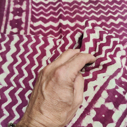 Pareo - Sarong etnico in 100% cotone artigianale - PATNA - fucsia