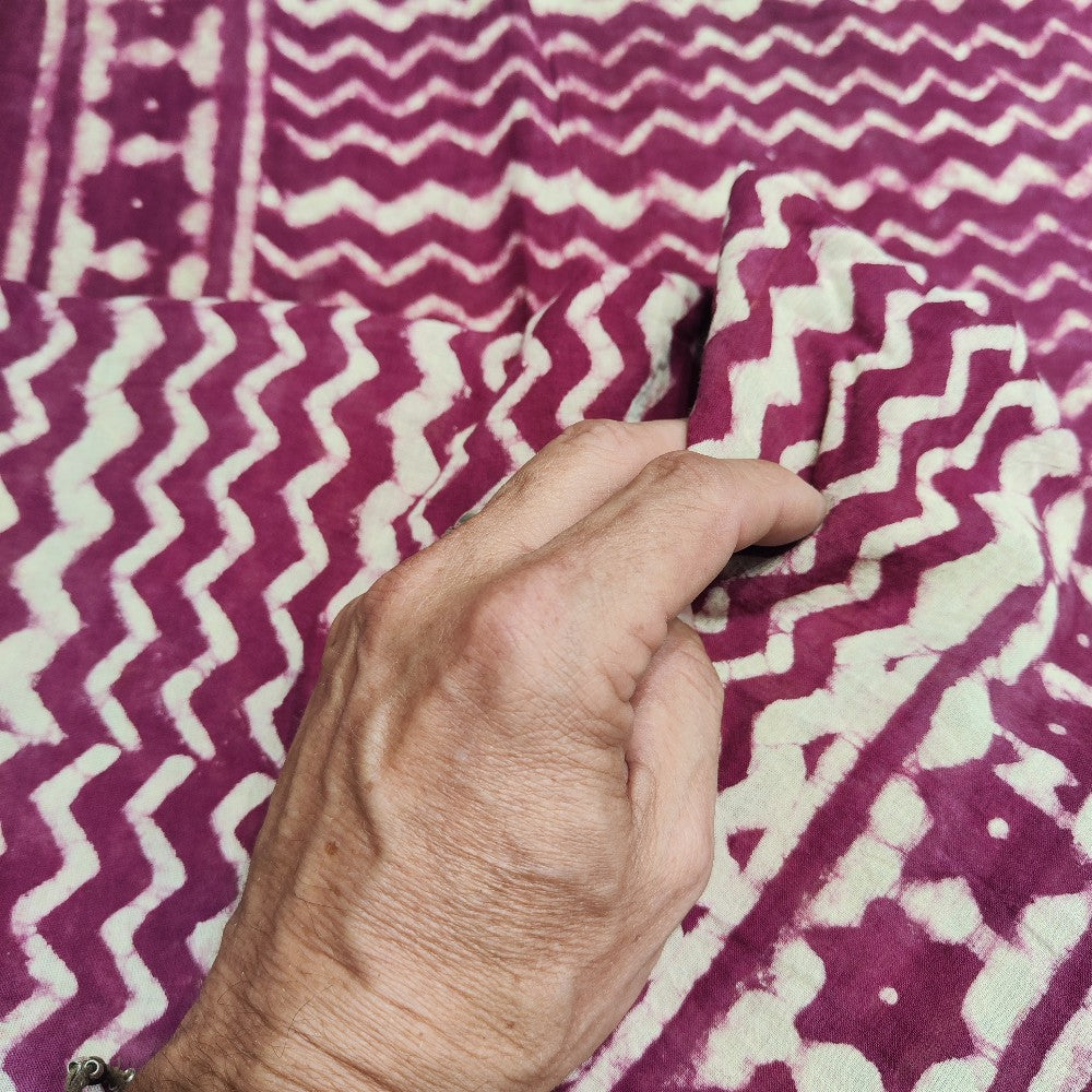 Pareo - Sarong etnico in 100% cotone artigianale - PATNA - fucsia