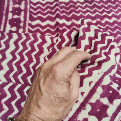 Pareo - Sarong etnico in 100% cotone artigianale - PATNA - fucsia