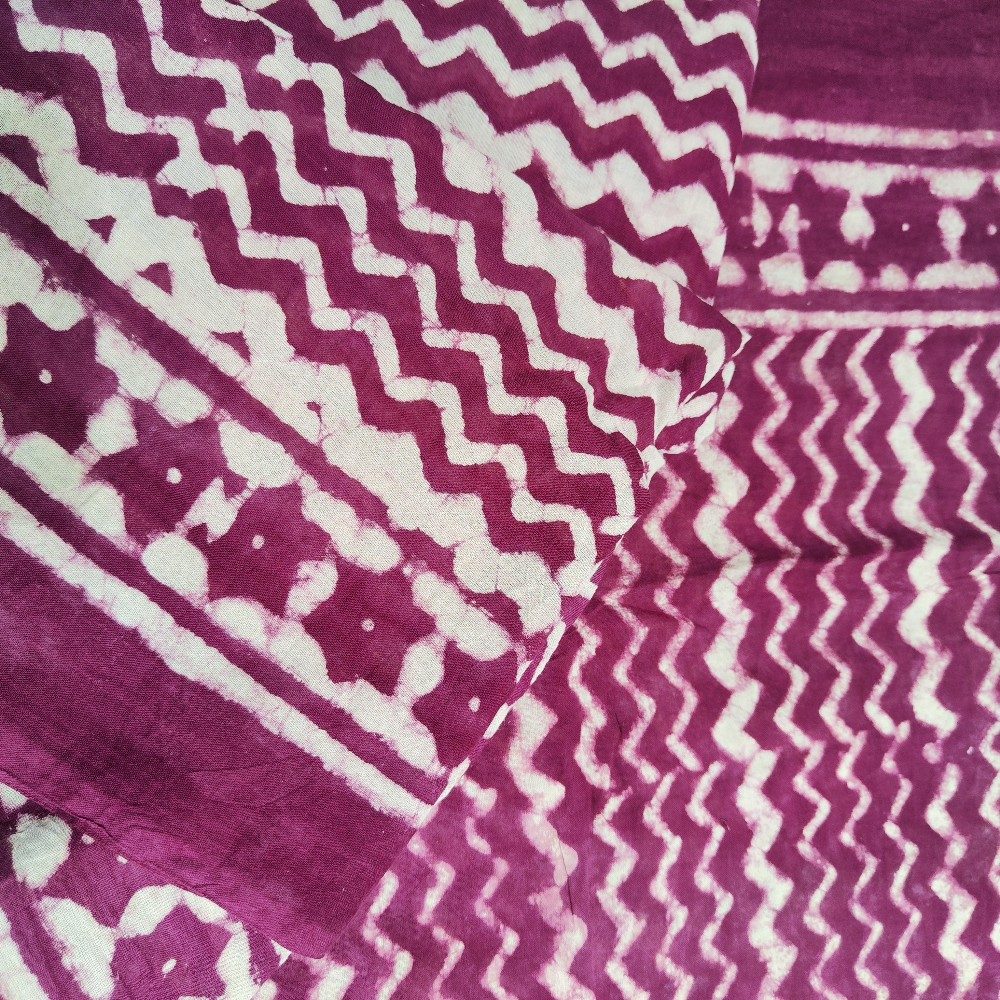 Pareo - Sarong etnico in 100% cotone artigianale - PATNA - fucsia