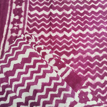 Pareo - Sarong etnico in 100% cotone artigianale - PATNA - fucsia