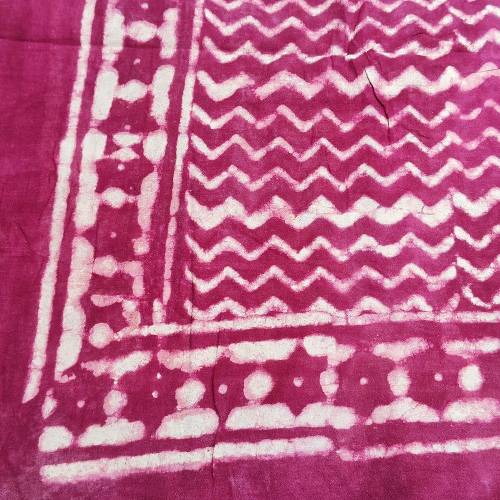 Pareo - Sarong etnico in 100% cotone artigianale - PATNA - fucsia