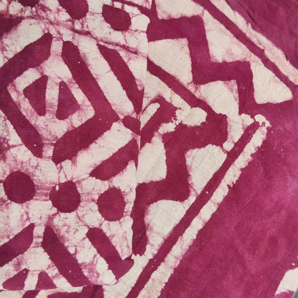 Pareo - Sarong etnico in 100% cotone artigianale - BATIK - fucsia