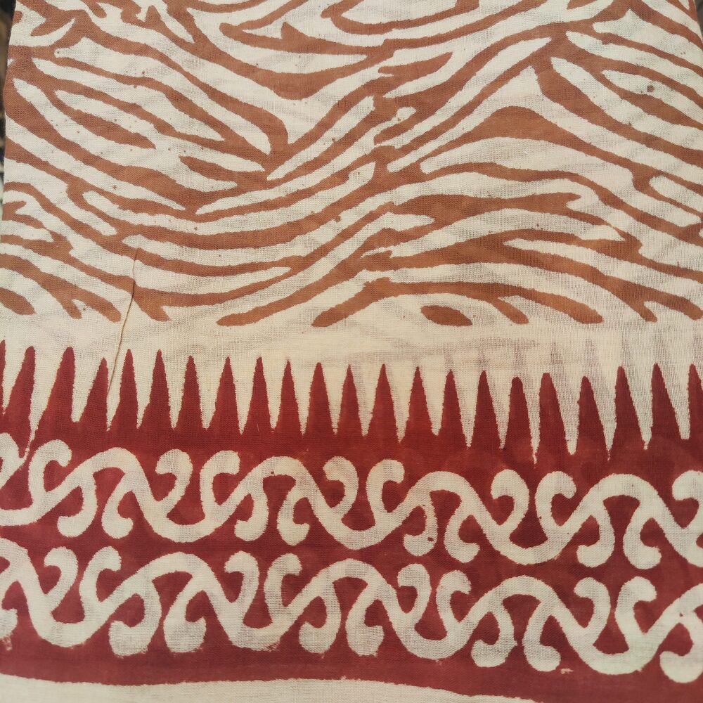 SCIARPA cotone - Pareo indiano artigianale - TIMPAI – dettaglio rosso