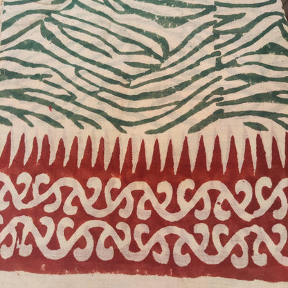SCIARPA cotone - Pareo indiano artigianale - TIMPAI – rosso e verde