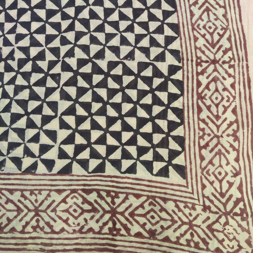SCIARPA cotone - Pareo indiano artigianale - TRIS