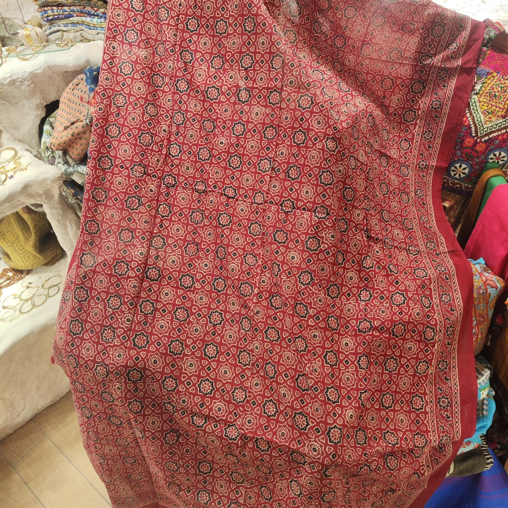 Pareo - Sciarpa artigianale in cotone con fantasie tribali - KAL