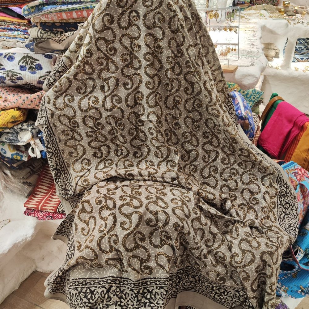 SCIARPA cotone - Pareo indiano artigianale - dettaglio del tessuto