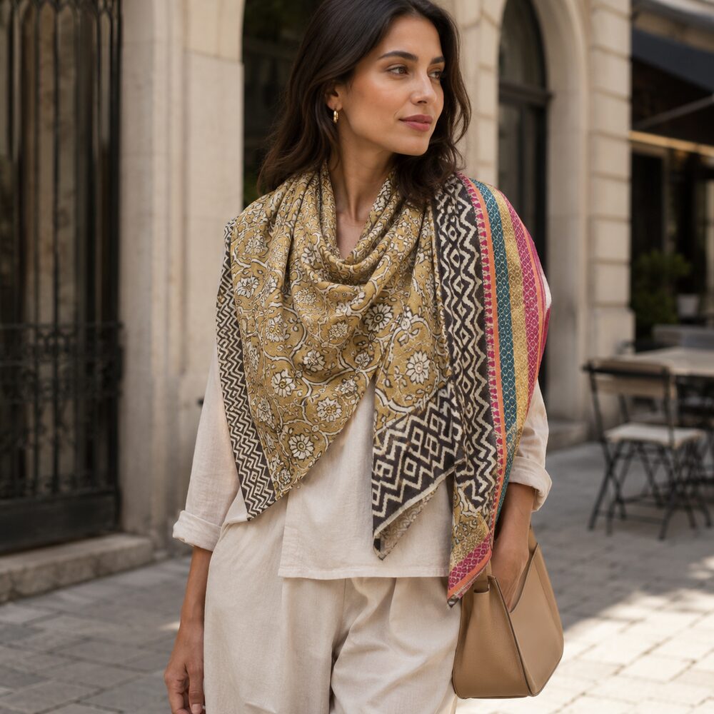 SCIARPA cotone - Pareo artigianale -copri tutto- MIRAMAR – immagine4