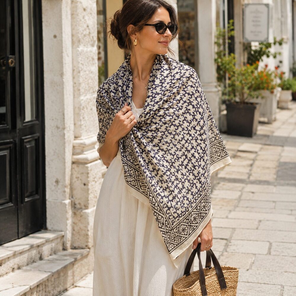 SCIARPA cotone - Pareo indiano artigianale - HIPSTER