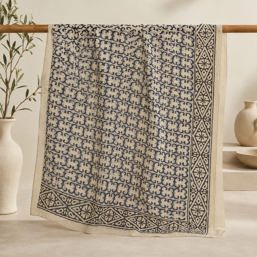 SCIARPA cotone - Pareo indiano artigianale - HIPSTER – totale